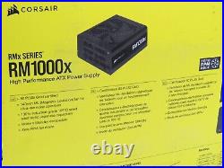 Cosair RM1000x RMe Fully Modular ATX Power Supply New Open Box 80 Gold Certified