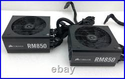 LOT OF 2 CORSAIR RM850 80W CP-9020196 Power Supply with POWER CORD GOOD