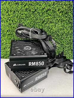 LOT OF 2 Corsair RM850 / RPS0120 850W ATX Modular Power Supply with Power Cord