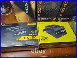 Lot of 6 New Gaming PC Power Supplies EVGA/Corsair/Seasonic