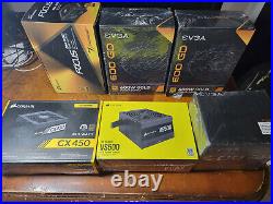Lot of 6 New Gaming PC Power Supplies EVGA/Corsair/Seasonic
