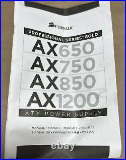 NEW OPEN BOX- Corsair AX650 Professional Series GOLD Power Supply Module