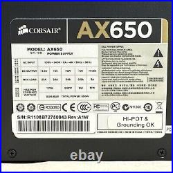 NEW OPEN BOX- Corsair AX650 Professional Series GOLD Power Supply Module