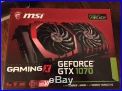 Perfect Condition MSI GTX 1070 Gaming X Video Card with original box & pkging