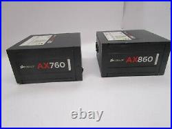 Qty-2 Corsair Ax860 Ax760 Atx Fully-modular Power Supply Psu No Cables T9-e5