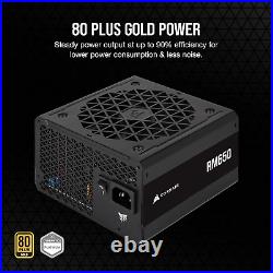 RM650 80 plus Gold Fully Modular Low-Noise ATX 650 Watt Power Supply NA Blac