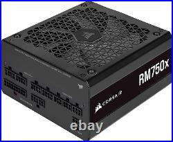 Rm750X Fully Modular ATX Power Supply 80 plus Gold Low-Noise Fan Zero RPM