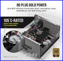 Rm750X Fully Modular ATX Power Supply 80 plus Gold Low-Noise Fan Zero RPM