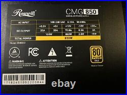 Rosewill CMG Series, CMG850, 850W Power Supply, 80 PLUS GOLD. BLACK Never Used