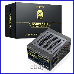 Segotep 650W SFX Power Supply Fully Modular 80+ Gold PSU Silent 80mm FDB Fan